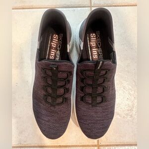 Skechers Slip-Ins Knit Slip-On Sneakers - Gray size 9 1/2